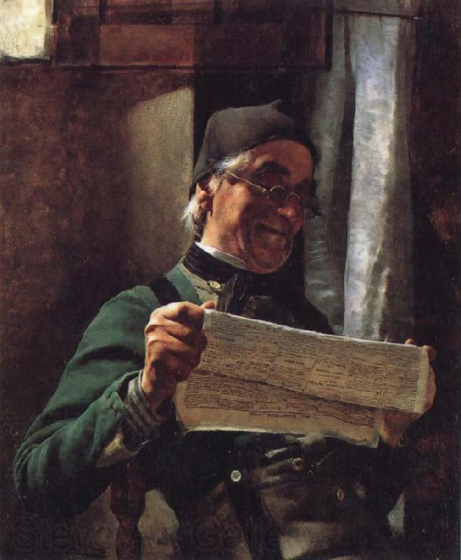 Tito Lessi Reading the Newpaper Spain oil painting art
